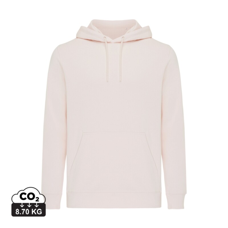 Unisex mikina s kapucí Iqoniq Rila, velikost XL, světlá růžová