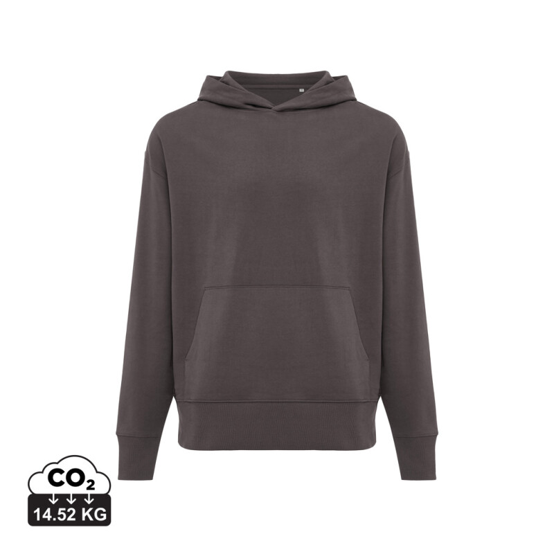 Unisex mikina s kapucí Iqoniq Yoho relaxed fit, antracitová, velikost M