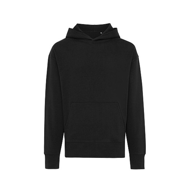 Unisex mikina s kapucí Iqoniq Yoho z recyklované bavlny, černá, XL
