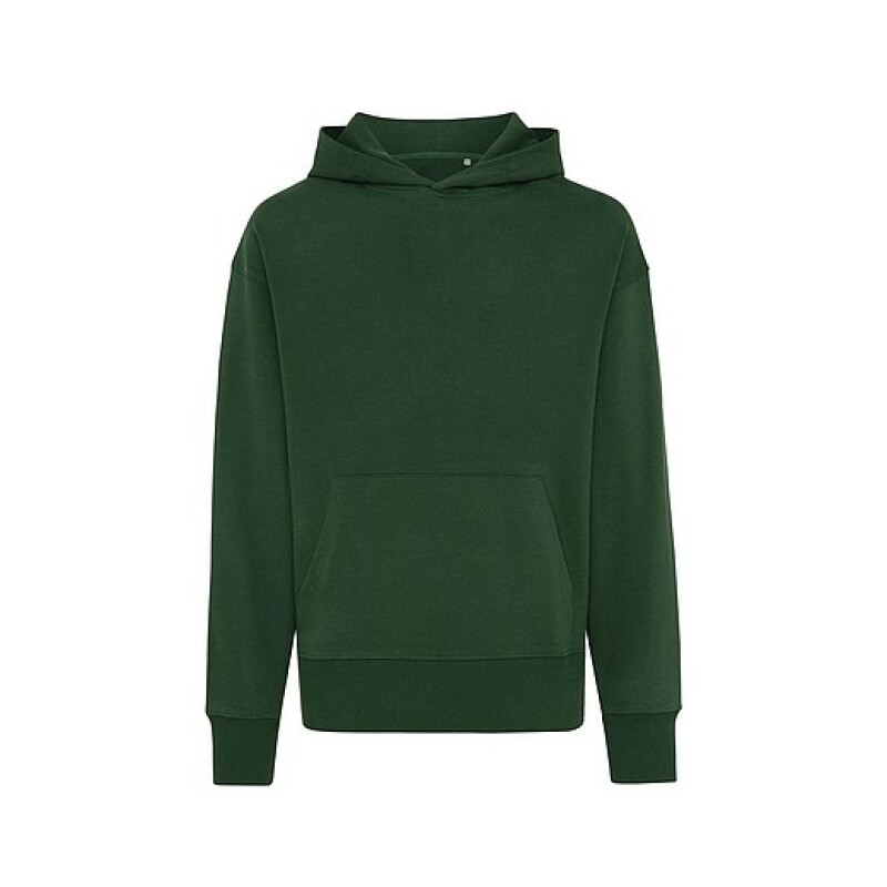 Unisex mikina s kapucí Iqoniq Yoho z recyklované bavlny, zelená, XS