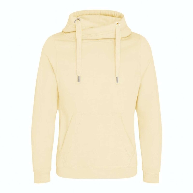 Unisex mikina s kapucí CROSS NECK HOODIE, světle žlutá, velikost XL