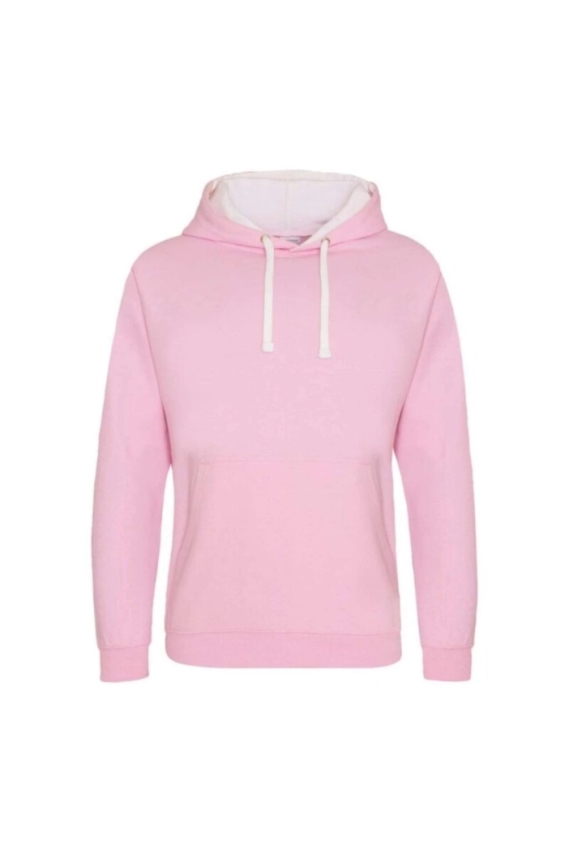 Unisex mikina s kapucí VARSITY HOODIE, světle růžová/bílá, velikost XXL