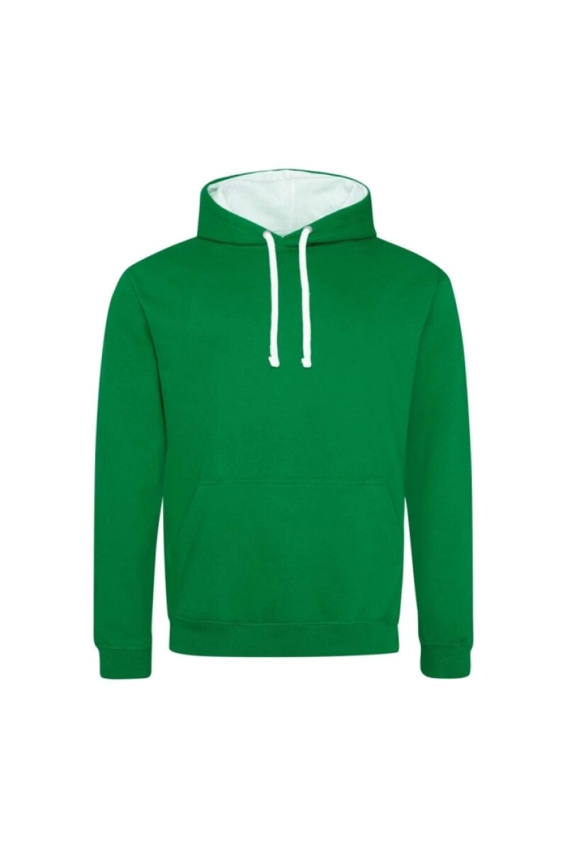 Unisex mikina s kapucí VARSITY HOODIE, zelená/bílá, velikost S