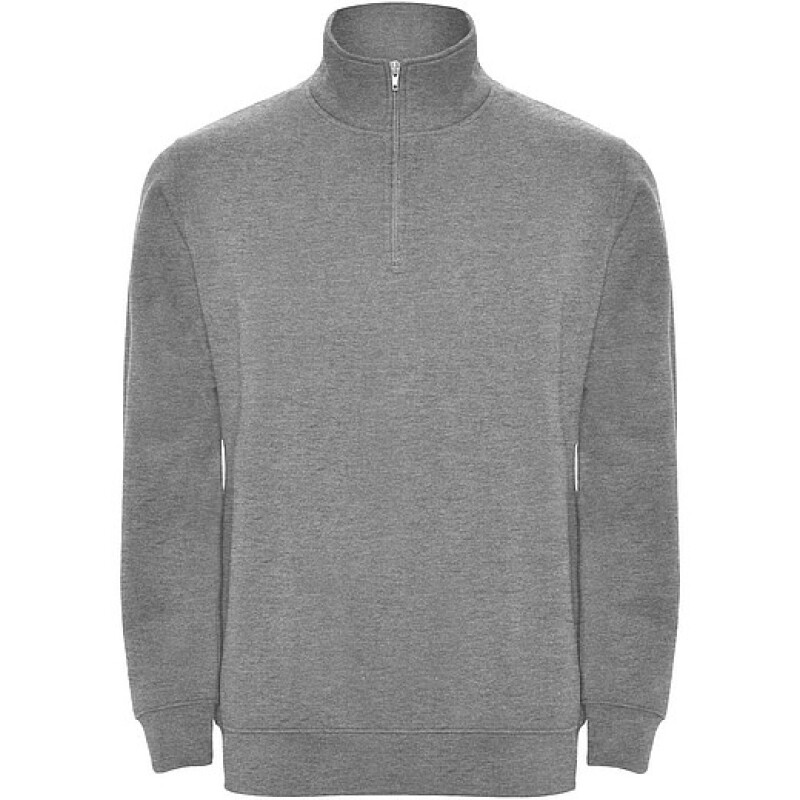 Unisex mikina se čtvrtkovým zipem, ROLY ANETO, šedá, vel. XL
