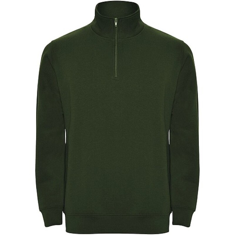Unisex mikina se čtvrtkovým zipem, ROLY ANETO, zelená, vel. XL