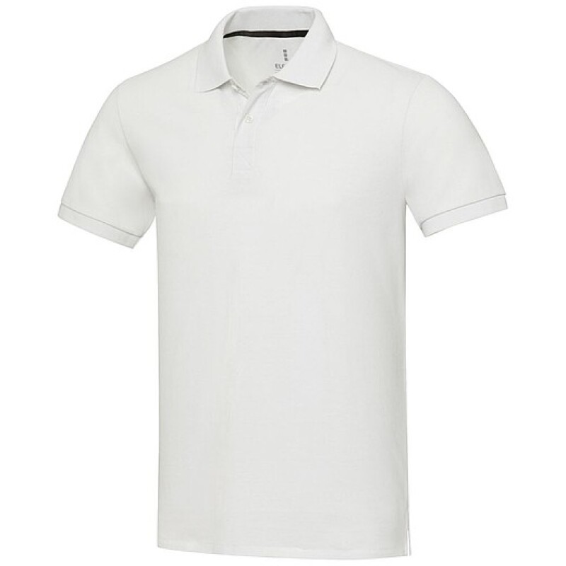 Unisex polokošile s krátkým rukávem z recyklované bavlny i polyesteru, ELEVATE EMERALD, bílá, vel. XS
