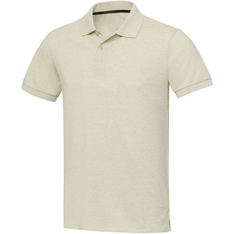 Unisex polokošile s krátkým rukávem z recyklované bavlny i polyesteru, ELEVATE EMERALD, krémová, vel. L