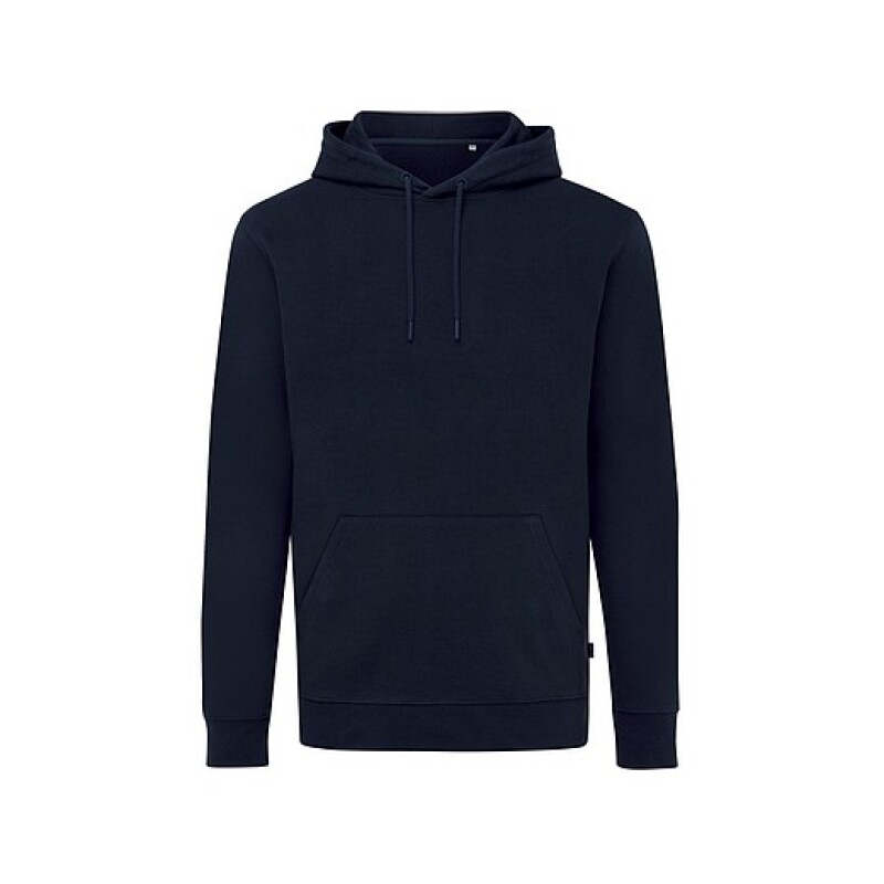 Unisex recyklovaná mikina Iqoniq s kapucí, námořní modrá, XL