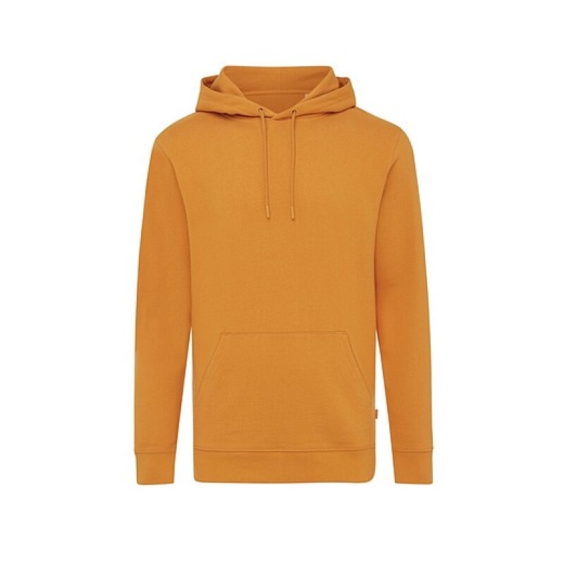 Unisex recyklovaná mikina Iqoniq s kapucí, oranžová, XL