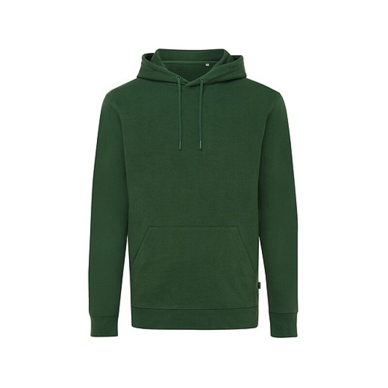 Unisex recyklovaná mikina Iqoniq s kapucí, tmavě zelená, 3XL