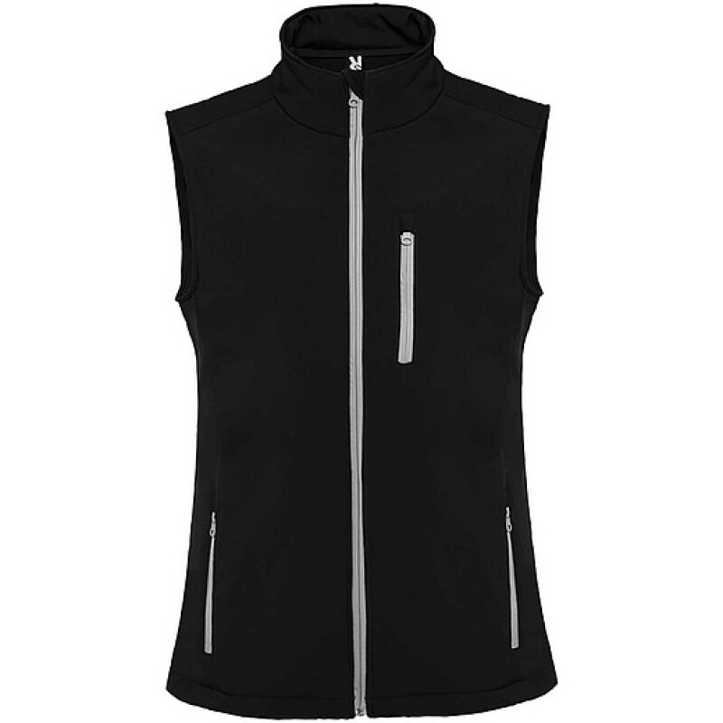 Unisex softshellová vesta, ROLY NEVADA, černá, vel. S
