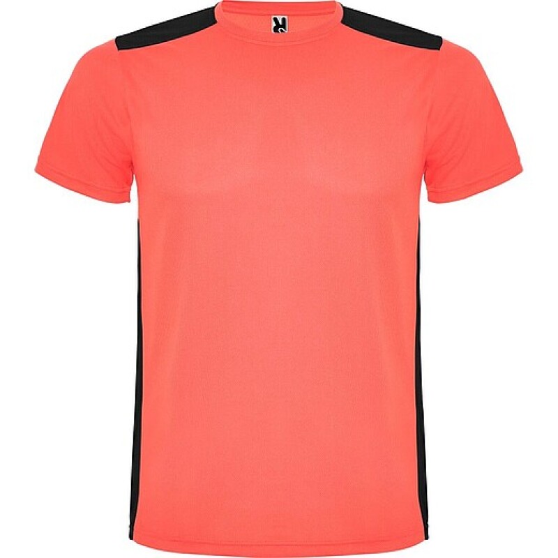 Unisex tričko Roly Detroit, fluorescenční korálová, velikost S