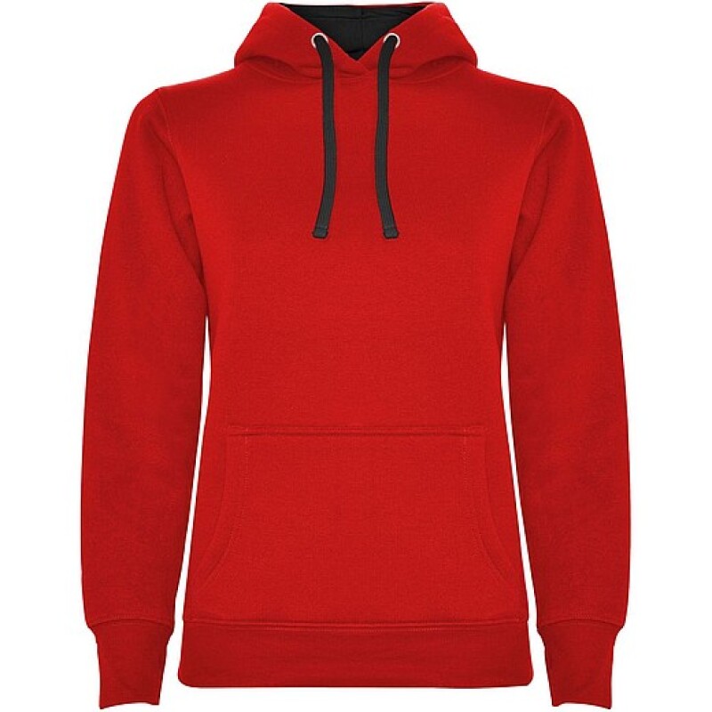 Dámská mikina ROLY URBAN, červená s černými doplňky, XL
