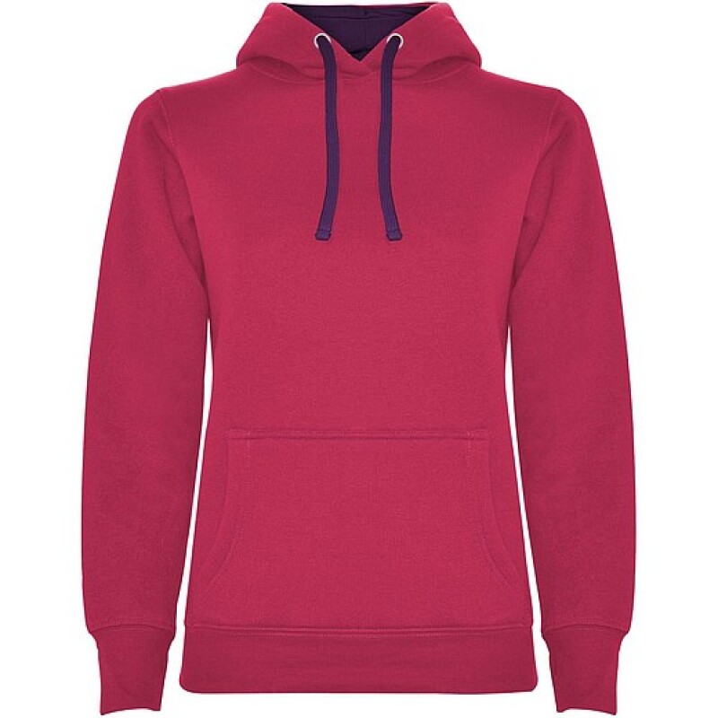 Dámská mikina ROLY URBAN, tmavě růžová s fialovými doplňky, XL