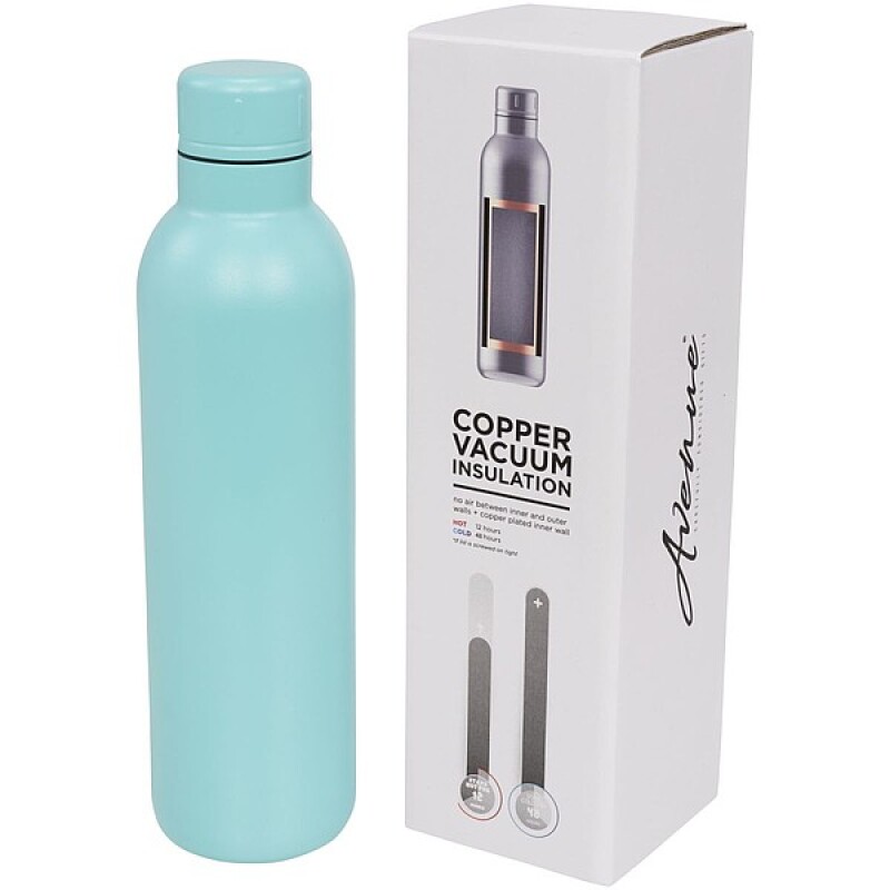 Vakuová sportovní termoska Thor 510 ml s měděnou izolací, námořní modrá