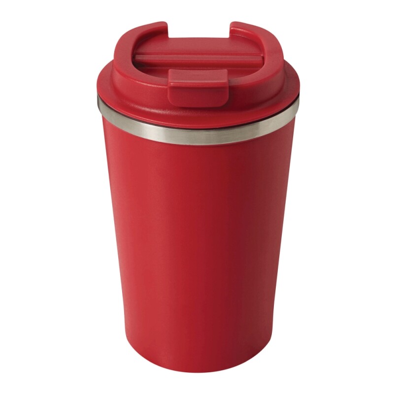 Vakuově izolovaný cestovní termohrnek 350 ml, červená