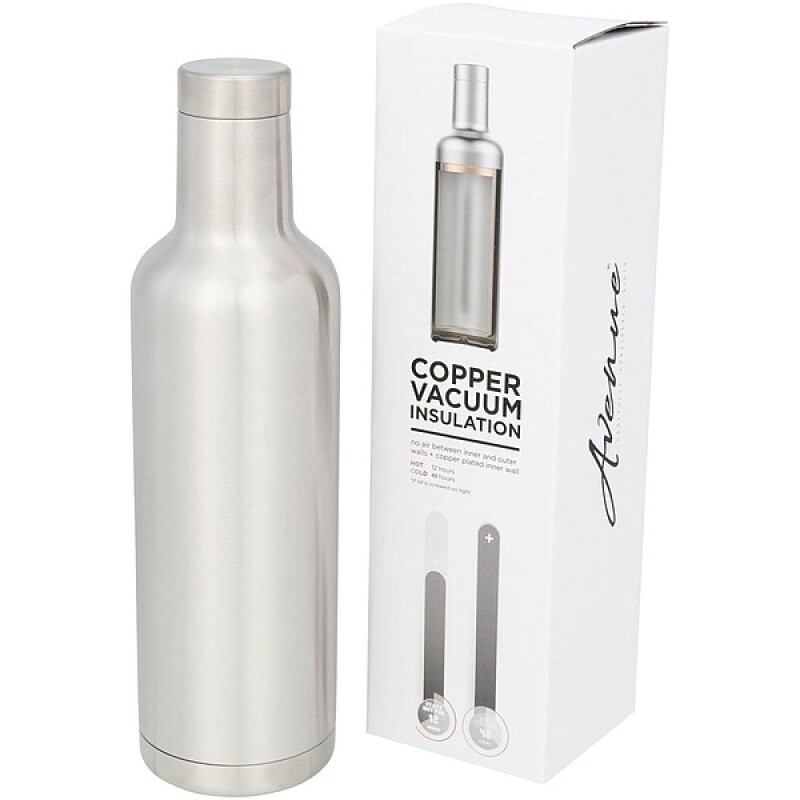 Vasa termoska s vakuovo-měděnou izolací 500ml, imitace dřeva, béžová