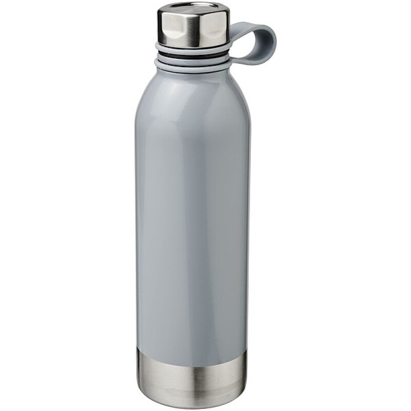 Větší sportovní láhev z nerezové oceli, objem 740 ml, bílá
