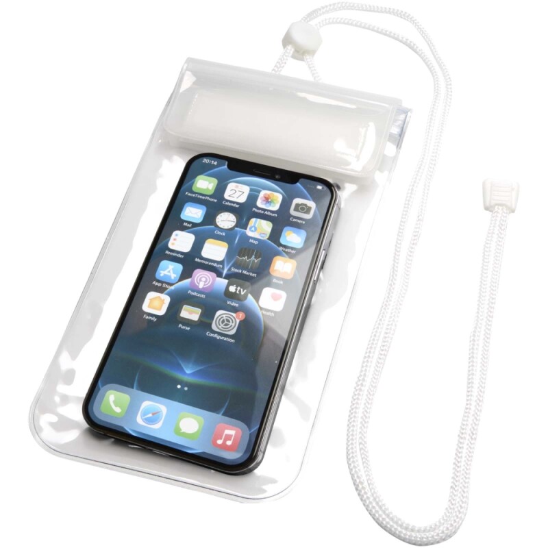 Vodotěsné pouzdro na telefon velikosti L, bílá