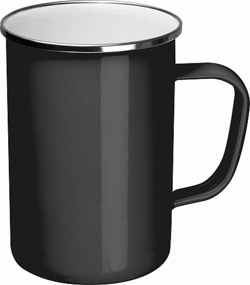 Vysoký plecháček, 550ml, černý