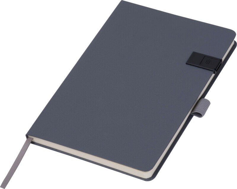Zápisník s 16 GB USB, tmavě šedá