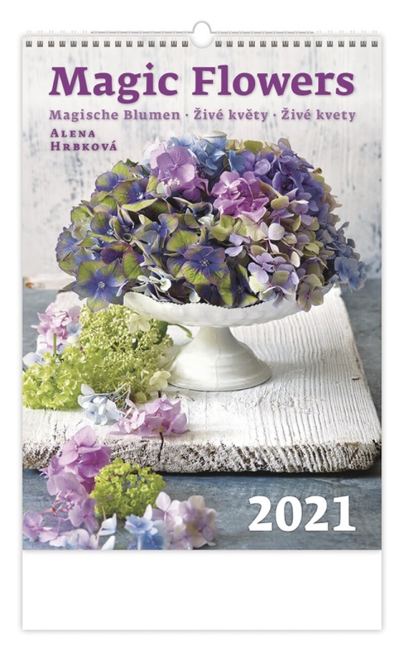 Magic Flowers 2027, nástěnný kalendář, prodloužená záda