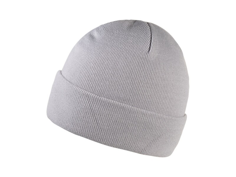 ZOBAR Dvojitě pletená zimní čepice, unisex, světle šedá