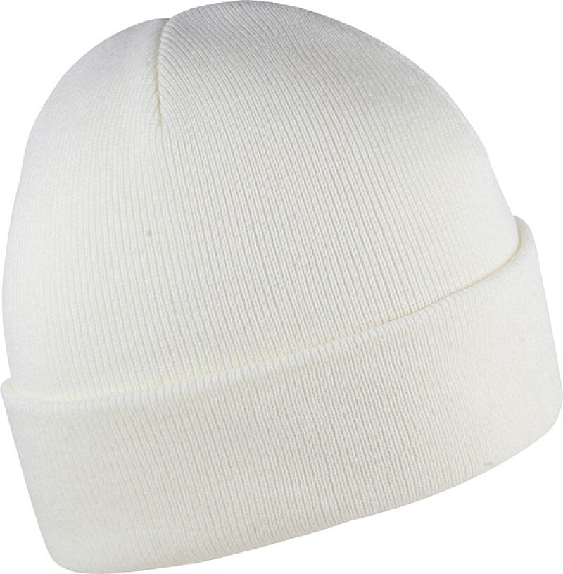 ZOBAR Dvojitě pletená zimní čepice, unisex, bílá