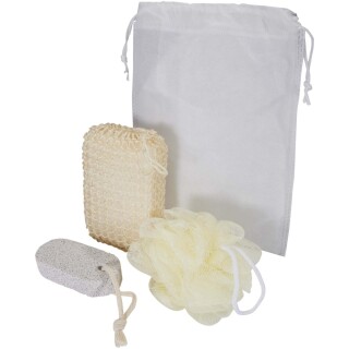 3dílná sada koupelnových doplňků, béžová