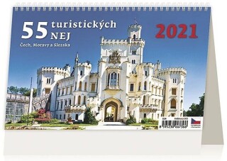 55 turistických nej Čech, Moravy a Slezska 2027, stolní kalendář