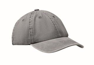 Šestipanelová baseballová kšiltovka 265g, šedá