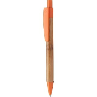 PAGASO Propiska z recyklovaného plastu, modrá náplň, oranžová