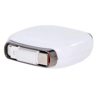 Skladací nabíjací a dátový kábel USB-C, biela farba