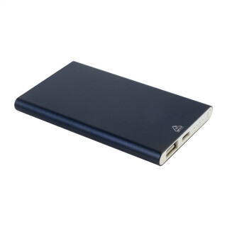 Power banka tmavomodrá 4000 mAh z recyklovaného hliníka