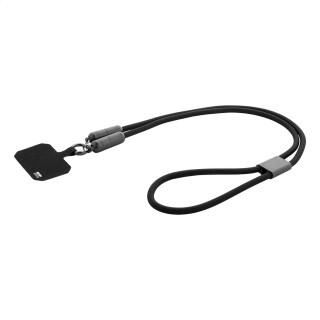 60W Rpet nabíjací kábel na mobil s pútkom, čierna farba