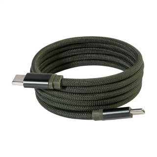 Magnetický 60W USB-C kábel, tmavozelený