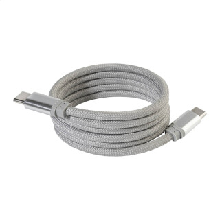 Magnetický 60W USB-C kábel, strieborný