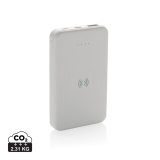 Powerbanka 5000mAh s bezdrátovým nabíjením, bílá