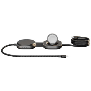 Zens Pro 3 140W nabíjací kábel 3v1 s USB-C, čierna