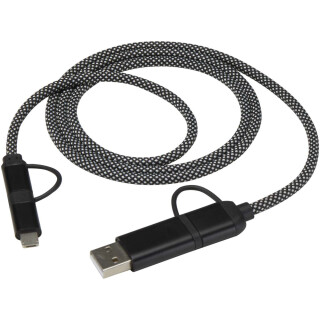Smart 65W magnetický nabíjací kábel 5v1, 100 cm, čierny