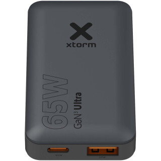 Xtorm rýchla cestovná 65W nabíjačka s káblom a puzdrom, čierna