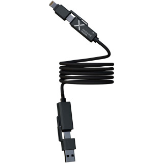 Scx.design 100W magnetický silikónový nabíjací kábel, čierna