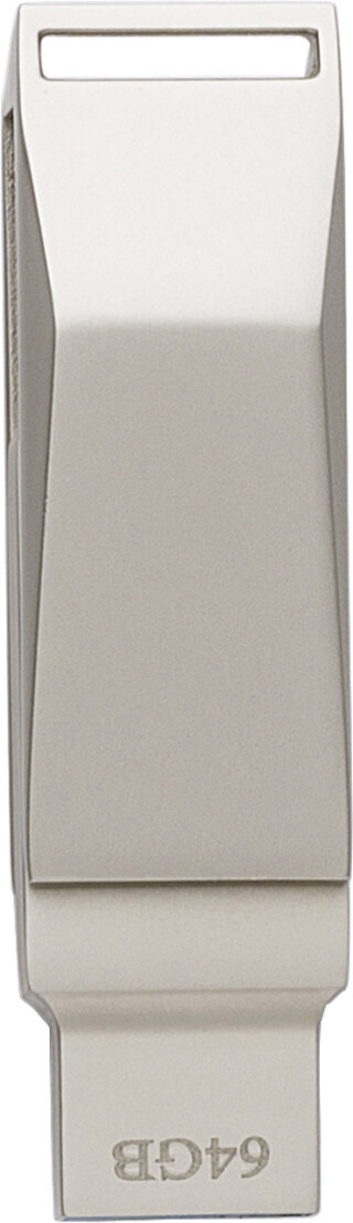 EKINOL Otočný USB 3.0 s USB-A a USB-C, 64 GB, stříbrná