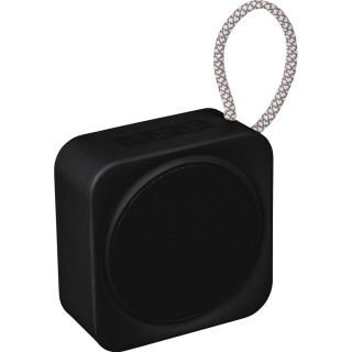 Čierny Bluetooth reproduktor z recyklovaných materiálov
