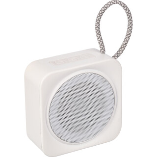 Bluetooth reproduktor z recyklovaných materiálov, biela farba