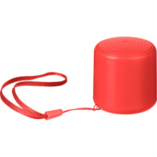 Bluetooth reproduktor z recyklovaného materiálu, červený