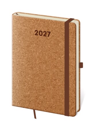 Diář týdenní A5 Cork - hnědá 2027