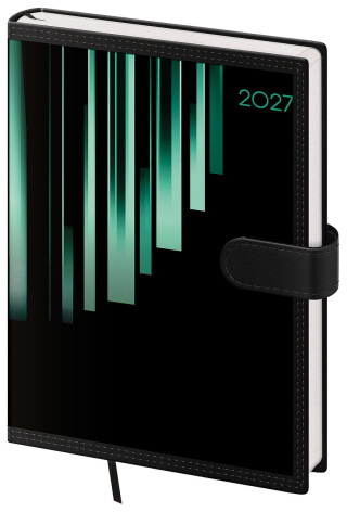 Diár denný A5 Tone - zelený s magnetom 2027