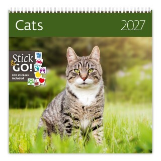 Nástěnný kalendář Cats 2027 včetně laše