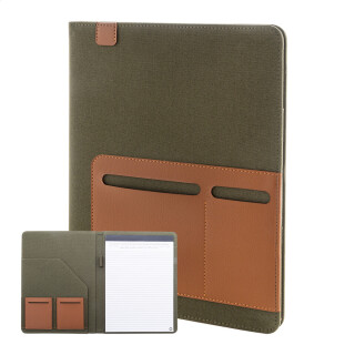 Zelená A4 zložka na dokumenty z recyklovaného canvasu